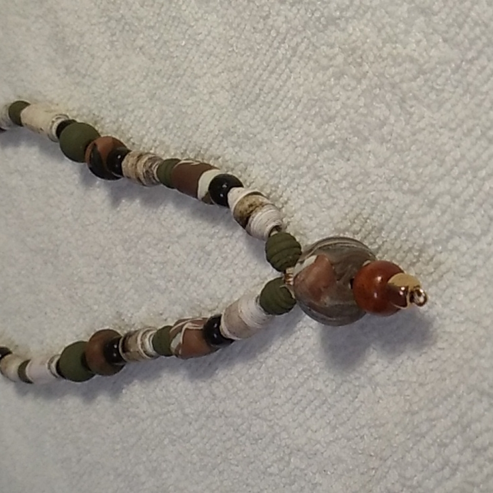 Handmade camouflage necklace